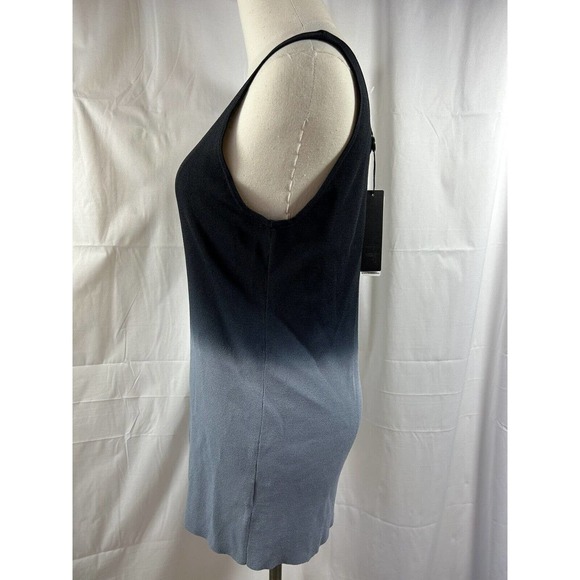 Belldini size Large black and gray Ribbed Sleeveless Tank Blouse Top new - Picture 2 of 8